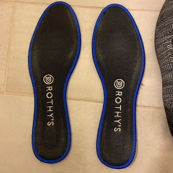 Rothy's Birdseye Round Toe Granite Heather Black & White Flats Size 7.5 - Picture 7 of 10